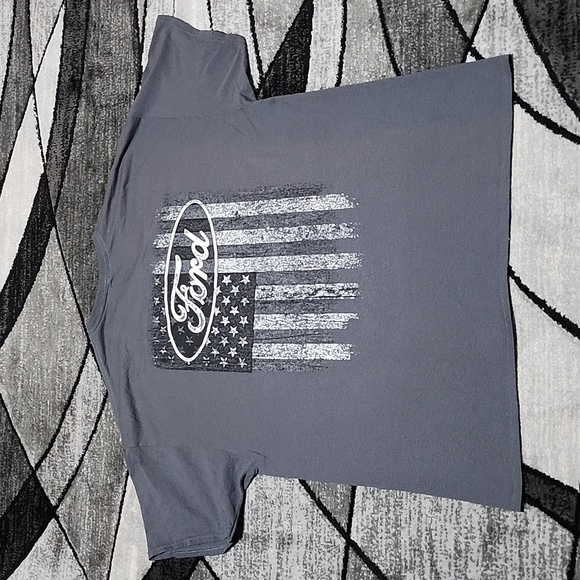 SUNWEAR FORD CREW-NECK CHARCOAL GRAY FLAG GRAPHIC TEE-SHIRT XXL - Picture 10 of 12